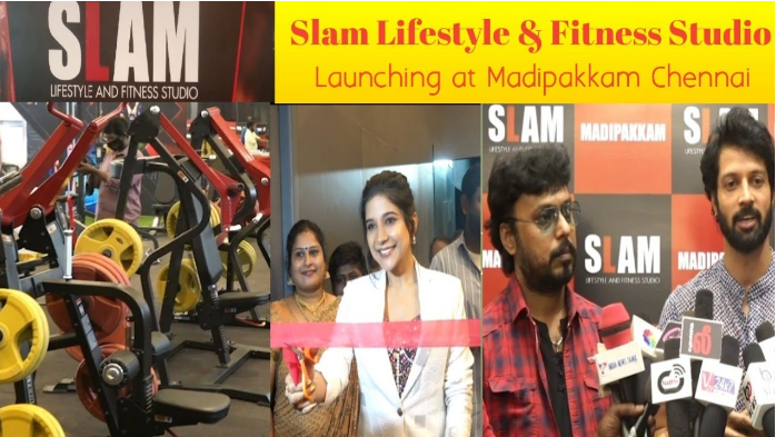 Actor Santhosh Prathap & Actress Sakshi Agarwal inaugurates Slam Lifestyle & Fitness Studio, Madipakkam
