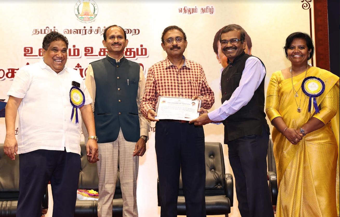 Author Ramkumar Singaram wins the TN Government’s Best Author Award
