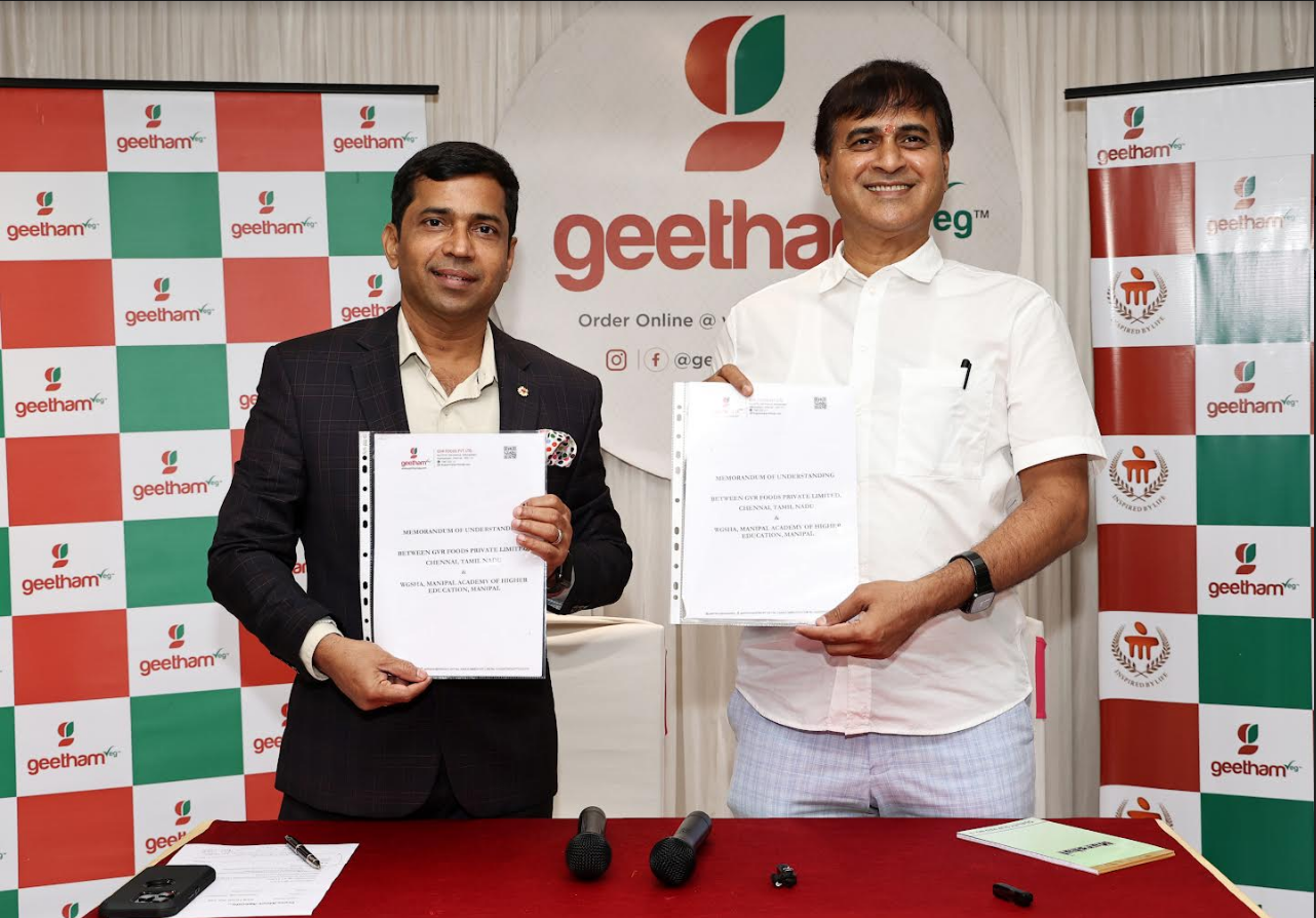 Geetham Veg’s GVR Foods Joins Hands with Manipal University’s Hotel Management School for Training Collaboration