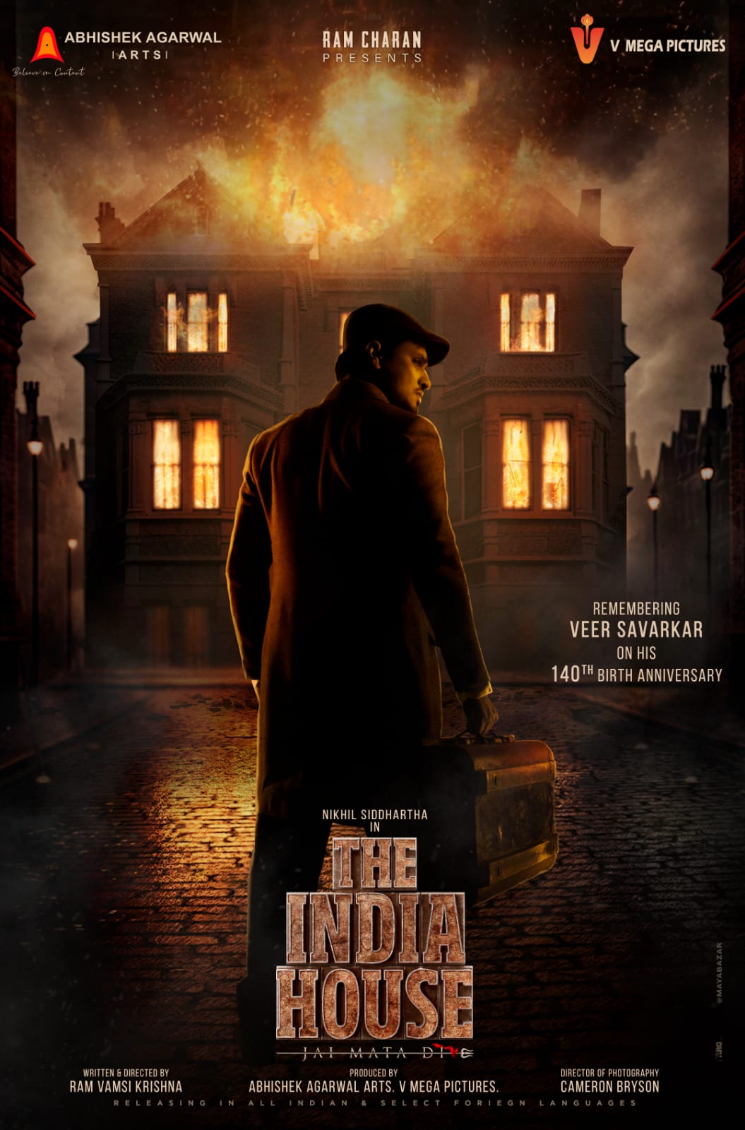 *Ram Charan and Vikram Reddy’s V Mega Pictures and Abhishek Agarwal Arts announce their first film ‘The India House’ with a power packed motion video !*