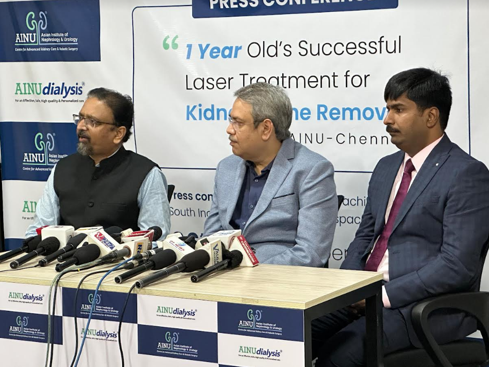 South India’s Paediatric Urology witnesses a breakthrough as AINU Chennai successfully removes 12mm kidney stones from a 1-year-old