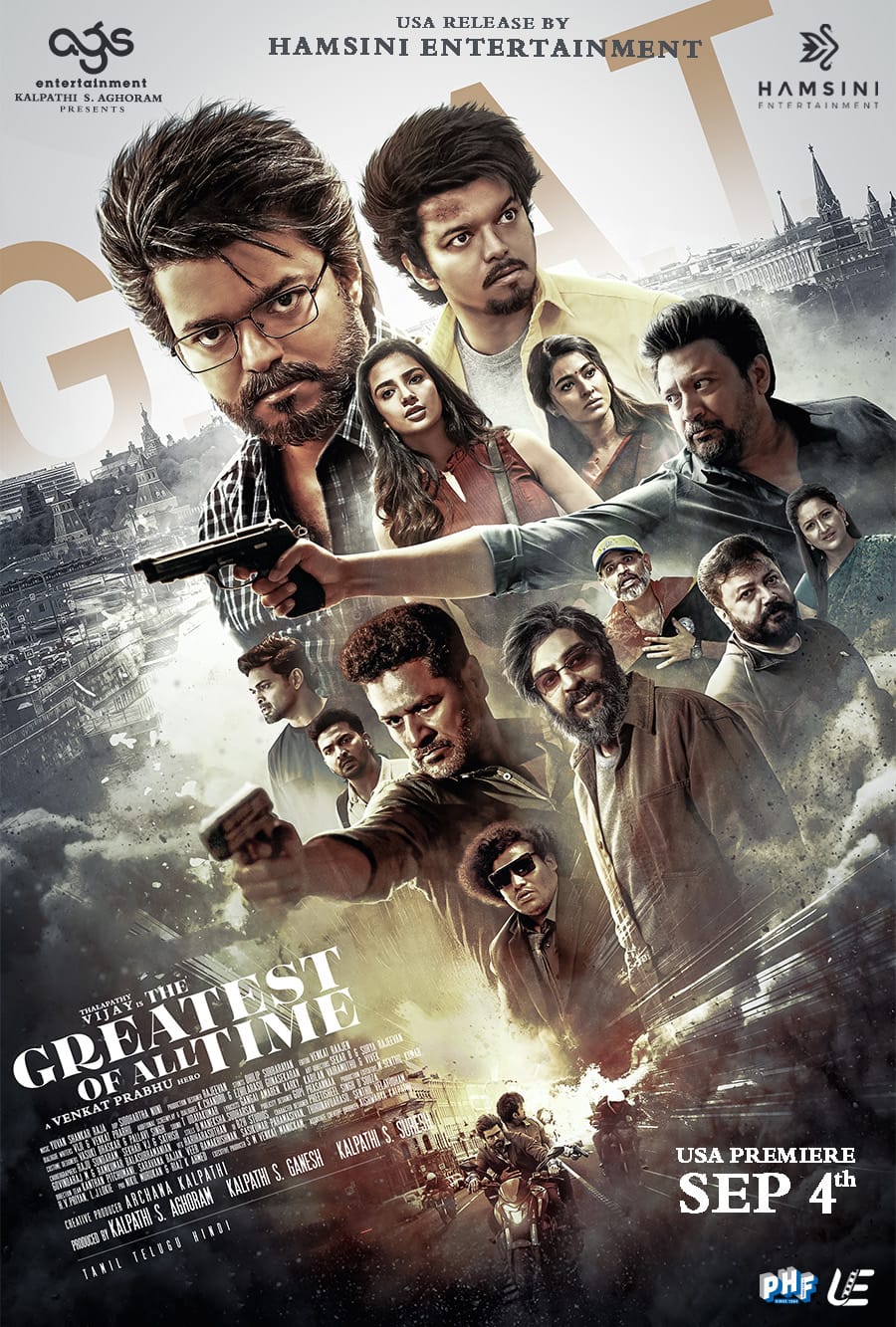 Thalapathy Vijay’s ‘G.O.A.T’ is Breaking Records Even Before its Overseas Release, Courtesy of Hamsini Entertainment Private Limited**ஹம்சினி என்டர்டெயின்மென்ட் பிரைவேட் லிமிடெட் வெளியீட்டில், வெளிநாடுகளில் வெளியீட்டிற்கு முன்னதாகவே சாதனைகள் படைக்கும் தளபதி விஜய்யின் “கோட்” திரைப்படம்