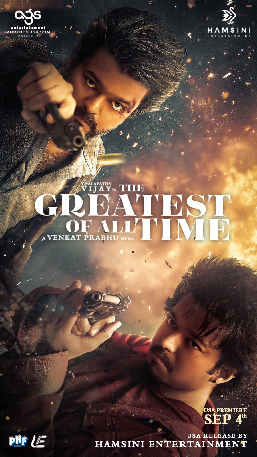 *ஹம்சினி என்டர்டெயின்மென்ட் பிரைவேட் லிமிடெட் வெளியீட்டில், வெளிநாடுகளில் வெளியீட்டிற்கு முன்னதாகவே சாதனைகள் படைக்கும் தளபதி விஜய்யின் “கோட்” திரைப்படம்